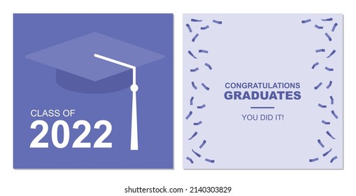 Graduation. Vector illustration. Congratulations to the graduates. Graduation invitation. Graduation card.