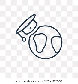 Graduation vector outline icon isolated on transparent background, high quality linear Graduation transparency concept can be used web and mobile