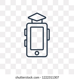 Graduation vector outline icon isolated on transparent background, high quality linear Graduation transparency concept can be used web and mobile