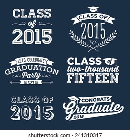 Graduation Vector Set | Let's Celebrate, Class Of 2015, Congrats Grad, College Graduation, High School Graduation, Congratulations Graduate