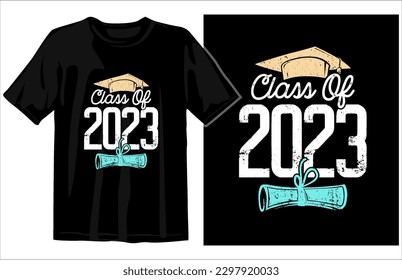 Graduation Vintage t-shirt design vector, Congratulations Graduates Class of 2023