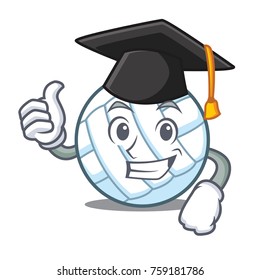 Graduation volley ball character cartoon