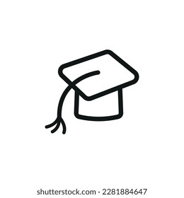 icono web de graduación en estilo de línea