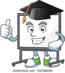 Graduation white board in the character mascot