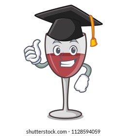 Graduation wine character cartoon style