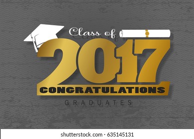 Graduation Wishes Overlays Lettering Labels Design Stock Vector ...