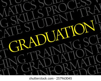 GRADUATION word cloud, education concept