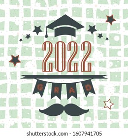 Graduation of Year 2018. Graduation Poster. Vector Illustration
