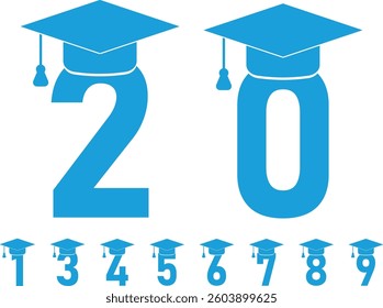 Graduation Year 2029 A Blue Celebration of Academic Success