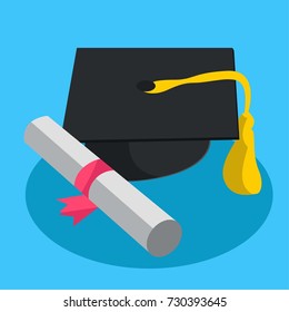 Graduations With blue background awesome