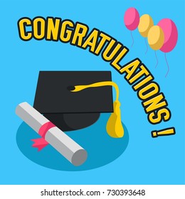 Graduations With blue background awesome