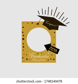 Graduations photo booth design , vector illustration