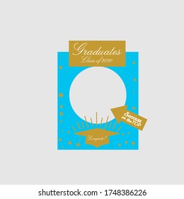 Graduations photo booth design , vector illustration