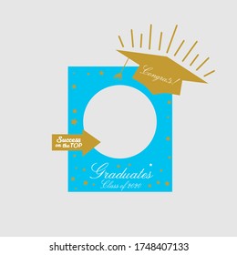 Graduations photo booth design , vector illustration