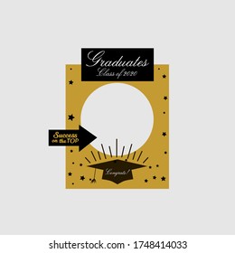 Graduations photo booth design , vector illustration