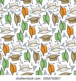 Graduete cups pattern on a white background