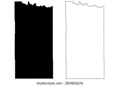 Grady County, Oklahoma State (U.S. county, United States of America, USA, U.S., US) map vector illustration, scribble sketch Grady map