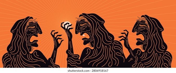 the graeae three ancient sisters sharing one eye in greek mythology