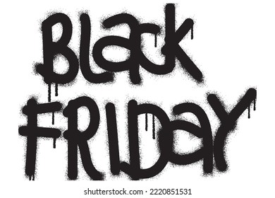 Grafffiti black friday  word with black spray paint