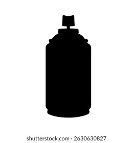 Graffit Spray Fles silhouet vector platte illustratie ontwerp.