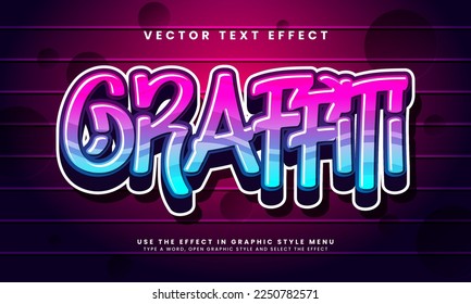 Graffiti 3D text effect, editable text and colorful text style