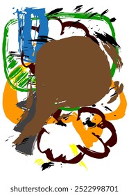 Fondo abstracto del graffiti. Abstractas moderno Mensajería muestra decoración de arte callejero, icono de discusión realizado en estilo de pintura urbana.