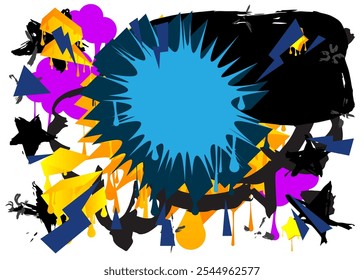 Graffiti abstract background. Abstract modern Messaging sign street art decoration, Discussion icon performed in urban painting style.
