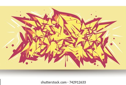 Graffiti abstract background wildstyle,vector. Typography for poster,t-shirt or stickers. Text background