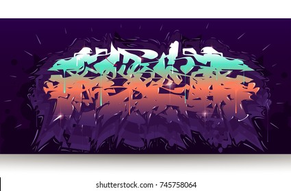 Graffiti abstract background wildstyle,vector. Typography for poster,t-shirt or stickers. Text background