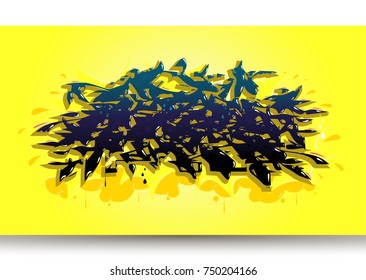 Graffiti abstract background wildstyle,vector. Typography for poster,t-shirt or stickers. Text background