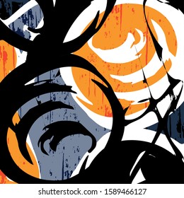 Graffiti Abstract beautiful colorful background grunge texture illustration
