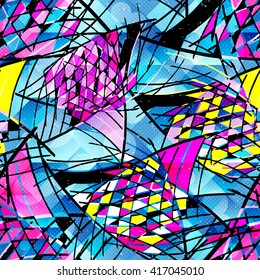 Graffiti abstract color seamless background