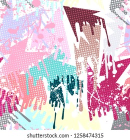Graffiti abstract geometric background vector illustration