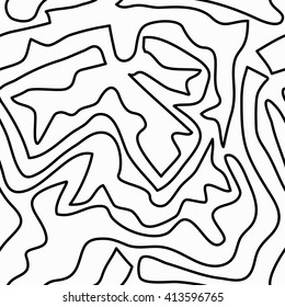 graffiti abstract seamless pattern of black lines