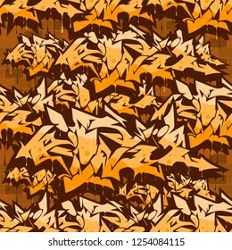 Graffiti abstract seamless pattern, vector illustration.