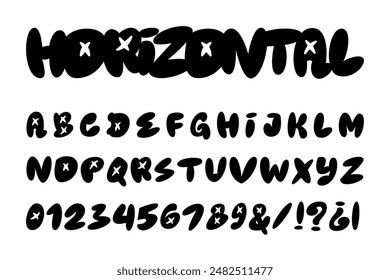 Graffiti alphabet, Graffiti letter black for poster, print files, tshirt design, logos