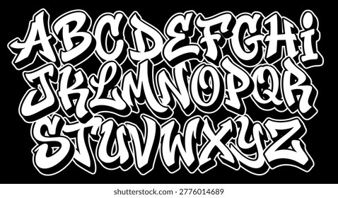 Graffiti Alphabet Letter Set Vector Download