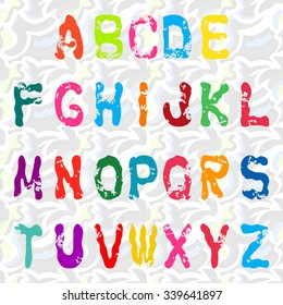 Graffiti alphabet vector illustration Collection