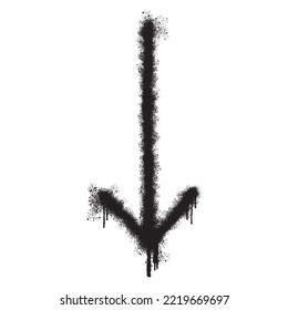 Graffiti arrow with black spray paint
