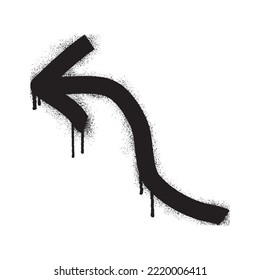 Graffiti arrow with black spray paint