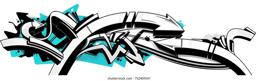 graffiti with arrows