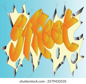 Graffiti Art 3D Illustrator: Bringing street creativity to life with bold, vibrant designs. Transforming words and walls into 3D masterpieces. #StreetArt #UrbanDesign.