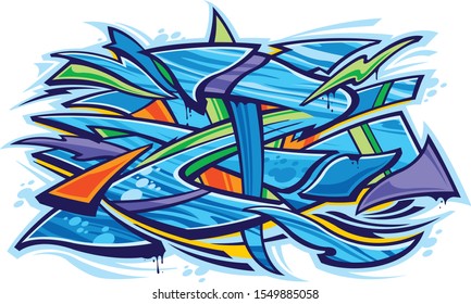 Graffiti Art Abstract Design Vector