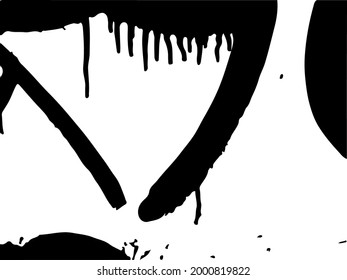 graffiti art, abstract shapes, ink splash