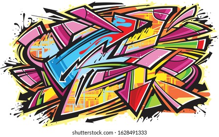 Graffiti art background design element