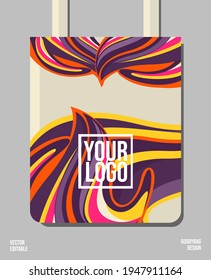 A graffiti art in a bag, in a colorful vector file that can be edited and customized for various needs, such as new product branding, layout templates, to printed design.