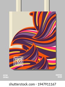 A graffiti art in a bag, in a colorful vector file that can be edited and customized for various needs, such as new product branding, layout templates, to printed design.