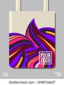 A graffiti art in a bag, in a colorful vector file that can be edited and customized for various needs, such as new product branding, layout templates, to prints 3D design.