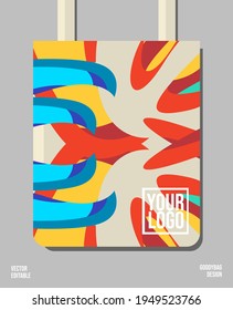 A graffiti art in a bag, in a colorful vector file that can be edited and customized for various needs, such as new product branding, layout templates, to prints 3D design.
