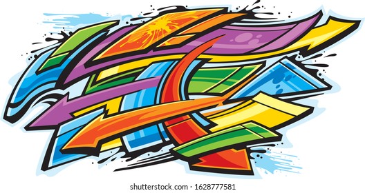 Graffiti art design element background